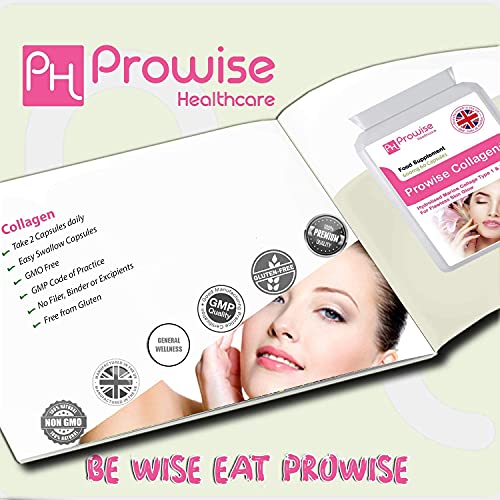 Marine Collagen Type 1 and Type 2 1200mg - 60 Capsules | UK Manufactured PH PROWISE Healthcare Au supplements