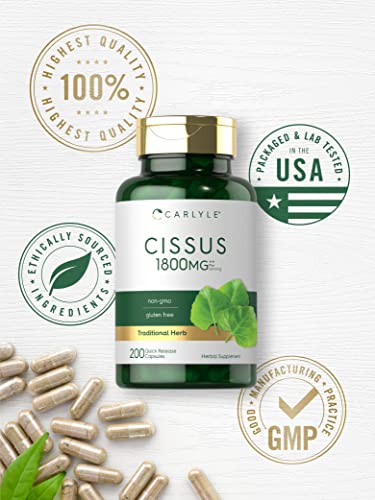 Carlyle Cissus Quadrangularis 1800mg | 200 Capsules | Traditional Herb Extract Carlyle Au supplements