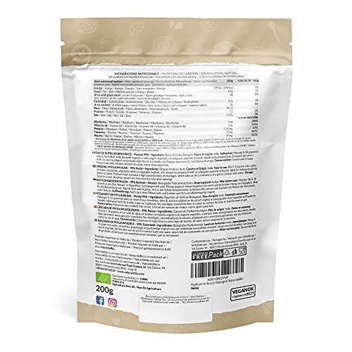 Organic Psyllium Husk - 99% Purity - 200g. Pure & Natural Psyllium Seed Husks NaturaleBio Au supplements