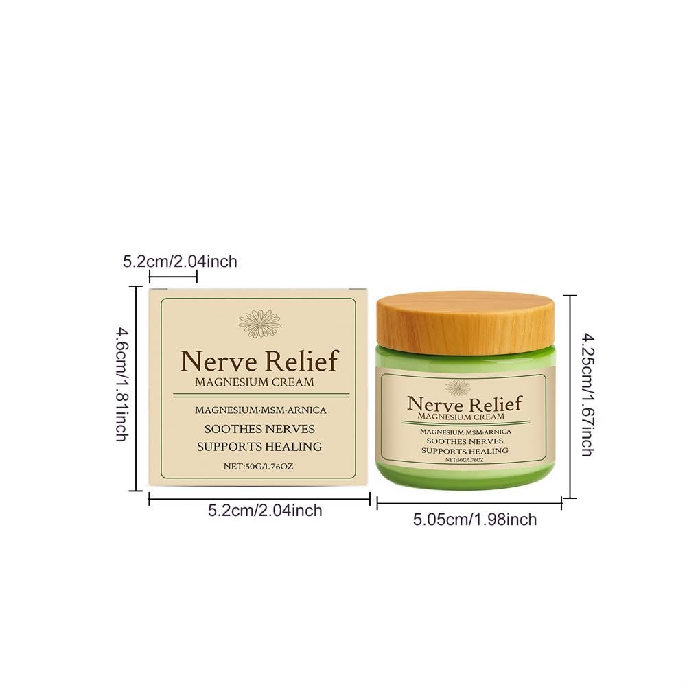 Total Relief Magnesium Cream - Nerve Relief Magnesium Cream with MSM & Arnica,Total ReliefCream for Muscle Relaxation, Soothes Nerves & Daily Soothing Support, Deep Hydration,50g/1.76oz Aus Healthcare Au supplements