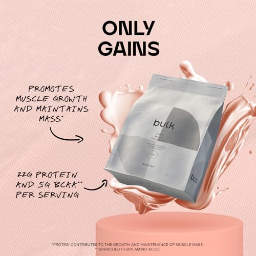 Bulk Pure Whey Protein Powder Shake, Berries and Cream, 2.5 kg, Packaging May Vary Bulk Au supplements