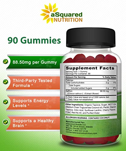 Saffron Gummies - Saffron Extract Supplement - Pure Gummy Supplements Alternative aSquared Nutrition Au supplements