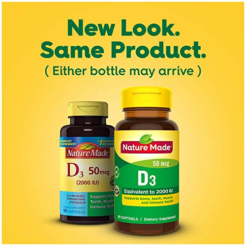 Nature Made Vitamin D3 2000 IU (50 mcg), Dietary Supplement for Bone, Teeth, Muscle Nature Made Au supplements