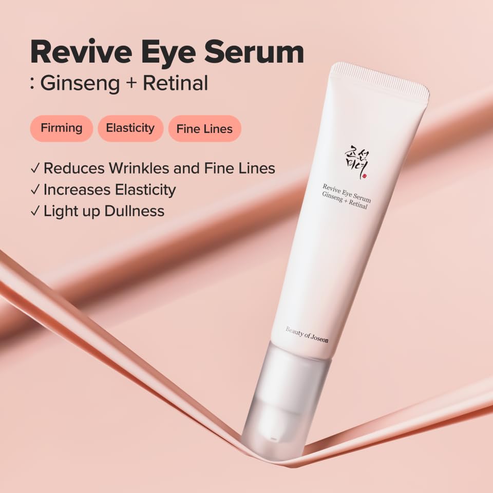Beauty of Joseon Revive Eye Serum with Retinal Niacinamide Correction for Puffy Eye Bags Fine Lines Dark Circles Wrinkles, Korean Skin Care 30ml, 1.01 fl.oz Beauty of Joseon Au supplements