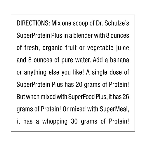 Dr. Schulze's | SuperProtein Plus | 100% Plant Protein Concentrate | Organic Powder Mix Dr. Schulze's Au supplements