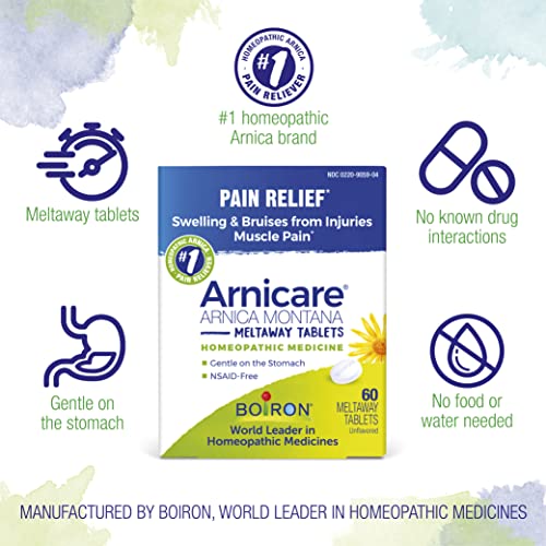 Boiron Arnicare Tablets for Pain Relief from Muscle Pain, Joint Soreness, Swelling from Injury or Bruises Boiron Au supplements
