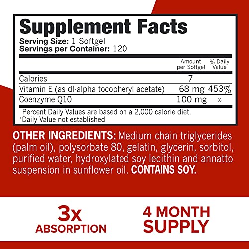 Qunol CoQ10 100mg Softgels, Ultra CoQ10 100mg, 3x Better Absorption, Antioxidant Qunol Au supplements
