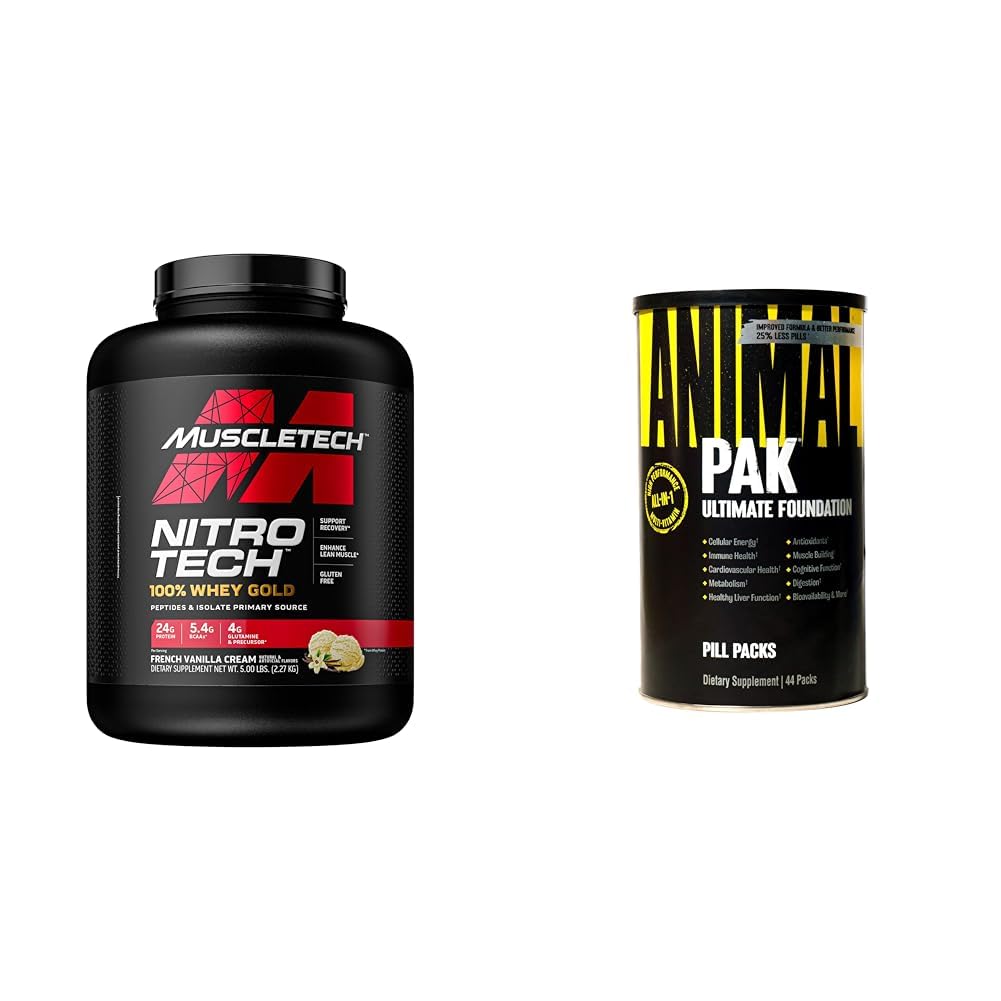 MuscleTech Whey Protein Powder Nitro-Tech Whey Gold Protein Powder & Animal Pak MuscleTech Au supplements