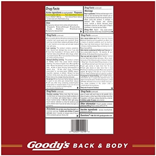 Goody's Back and Body Pain Relief Powder, 24 ct (Pack of 4) Goody's Au supplements