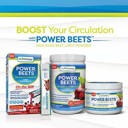 Nu-Therapy Power Beets - Super Concentrated Circulation Superfood - Dietary Supplement SlimFastUS supplements