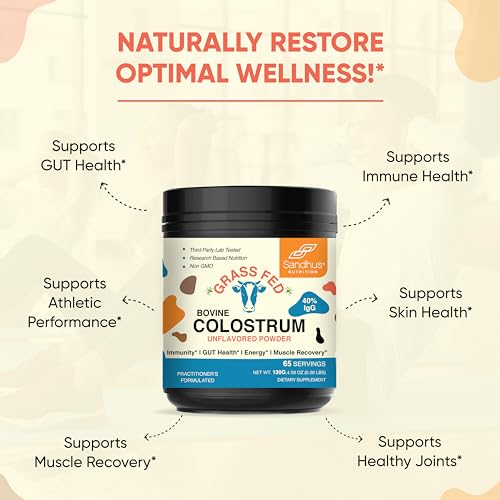 Sandhu's Pure Bovine Colostrum Powder Supplement for Humans |40% IgG Highly Sandhu's Au supplements
