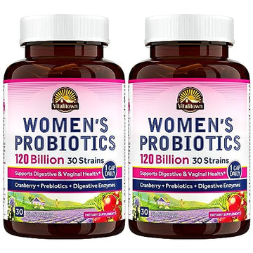 VITALITOWN Women's Probiotics 120 Billion CFUs 1 Daily, 30 Strains, with Prebiotics VITALITOWN Au supplements