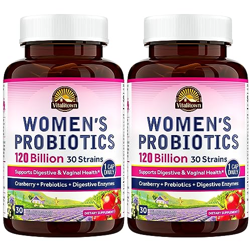 VITALITOWN Women's Probiotics 120 Billion CFUs 1 Daily, 30 Strains, with Prebiotics VITALITOWN Au supplements