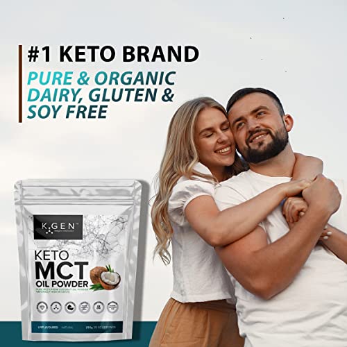 Keto MCT Oil Powder Pure Coconut MCT Keto Coffee Creamer | Premium Quality C8 Easily Absorbed & Digested - Ideal for Paleo & Vegan Diets K GEN ketogenic enhancement Au supplements