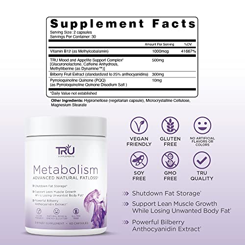 TRU Metabolism, Advanced Fat Loss, Fight Cravings, Boost Mood, No Jitters or Crash TRU Supplements Au supplements
