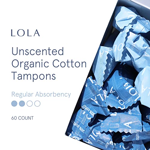 LOLA Organic Cotton Tampons, 60 Count - Tampons Regular, Period Feminine Hygiene Products LOLA Au supplements