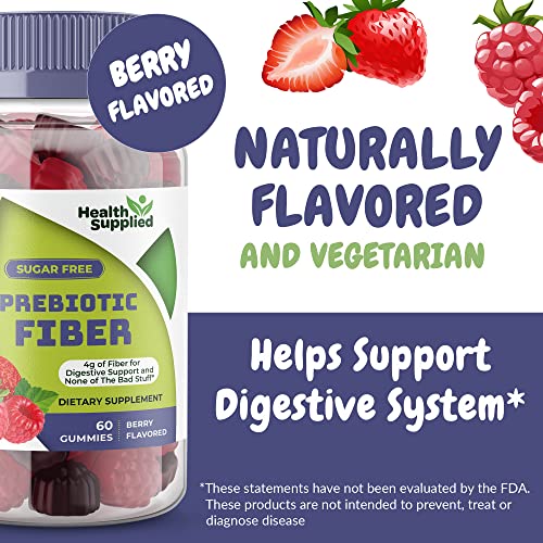 Fiber Prebiotic Gummies Sugar Free, Keto Friendly 2 Pack | Gut Cleansing, Digestive Health Health Supplied Au supplements