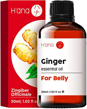 H’ana Pure Ginger Oil for Belly Fat & Pain - 100% Natural Therapeutic Grade Ginger Essentia H'ana Au supplements