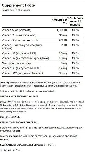 Pedia Poly-Vite Drops 1 2/3 fl Ounce Liquid B Protected Au supplements