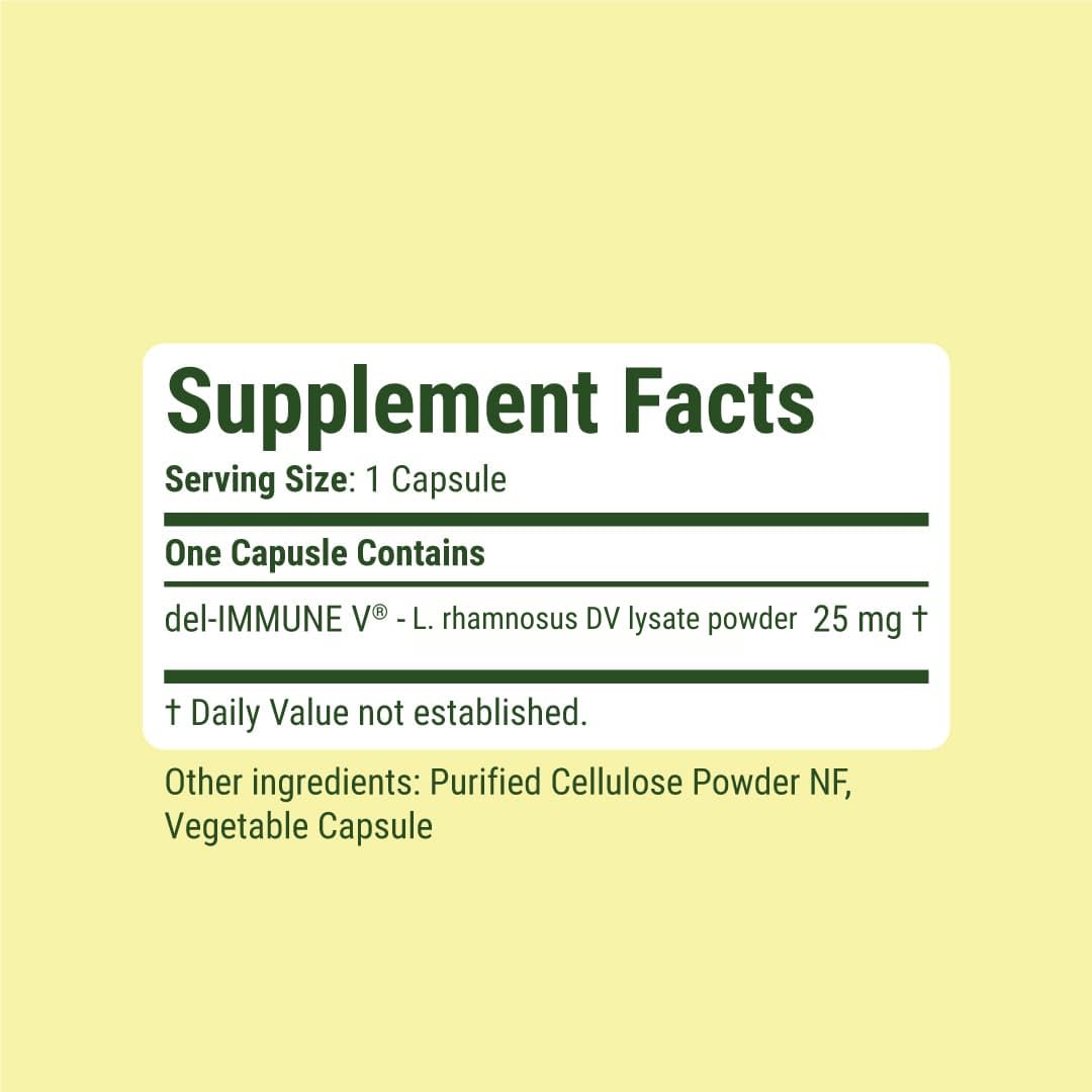 Del-Immune V Daily by Stellar Biotics, All-Natural Immune Support & Gut Health, Immediate Care, Metabiotic: NextGen Probiotic Therapy (60 Caps) Del-Immune V Au supplements