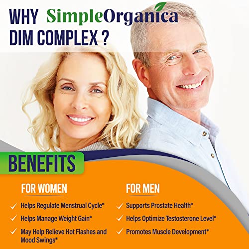 Simple Organica DIM Supplement for Women and Men 300mg with BioPerine, Broccoli Simple Organica Au supplements