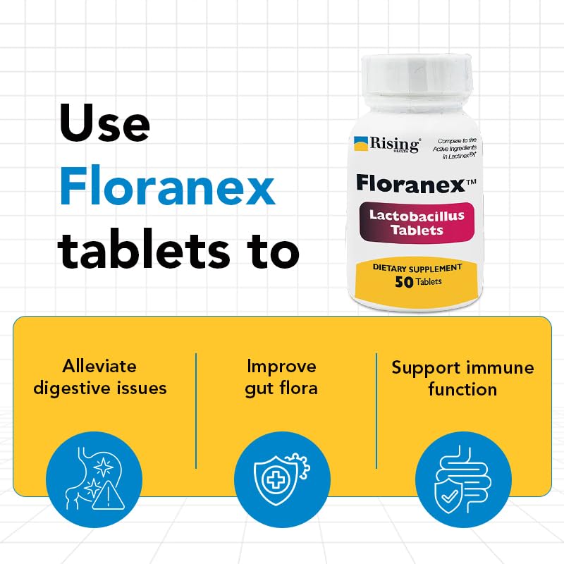 Rising Health - Floranex Tablets - Lactobacillus Probiotic Dietary Supplements - 50 Tablets Rising Au supplements