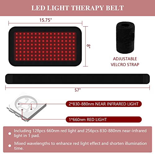 Red Light Therapy Belt, Infrared Light Therapy Wrap Red Light Therapy Device for Body, Pain Relief Jitesy Au supplements