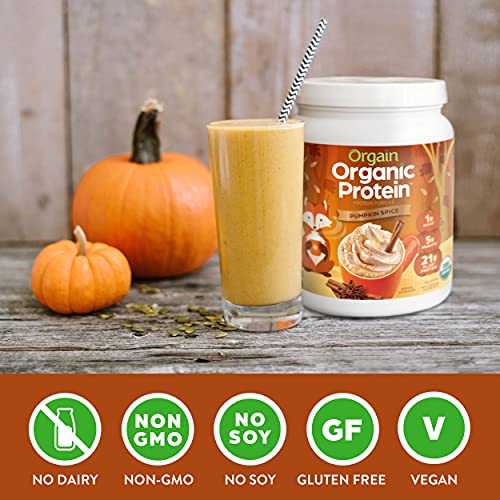 Orgain Organic Vegan Protein Powder, Pumpkin Spice - 21g of Plant Based Protein Orgain Au supplements
