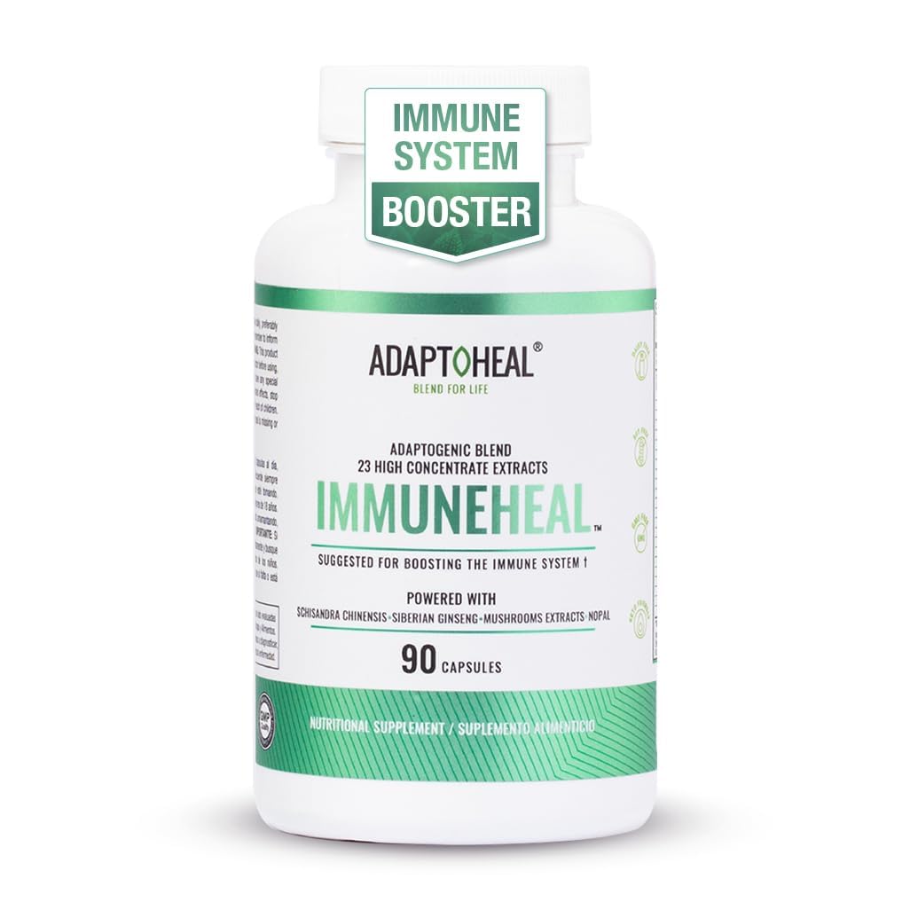 ADAPTOHEAL - Immuneheal – Adaptogen, Immune System Booster Supplement with Schisandra Chinensis, Ginseng and Mushroom Extract (90 Capsules) ADAPTOHEAL Au supplements