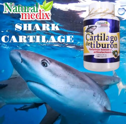 Natural medix Cartilage – Joint Support Supplement with Glucosamine, Collagen & Magnesium – 100 Caps - Cartílago de Tiburon Natural medix Au supplements