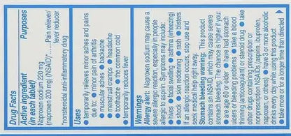 Aleve Tablets with Naproxen Sodium, 220mg (NSAID) Pain Reliever/Fever Reducer, 24 Count, Blue AleveAu supplements