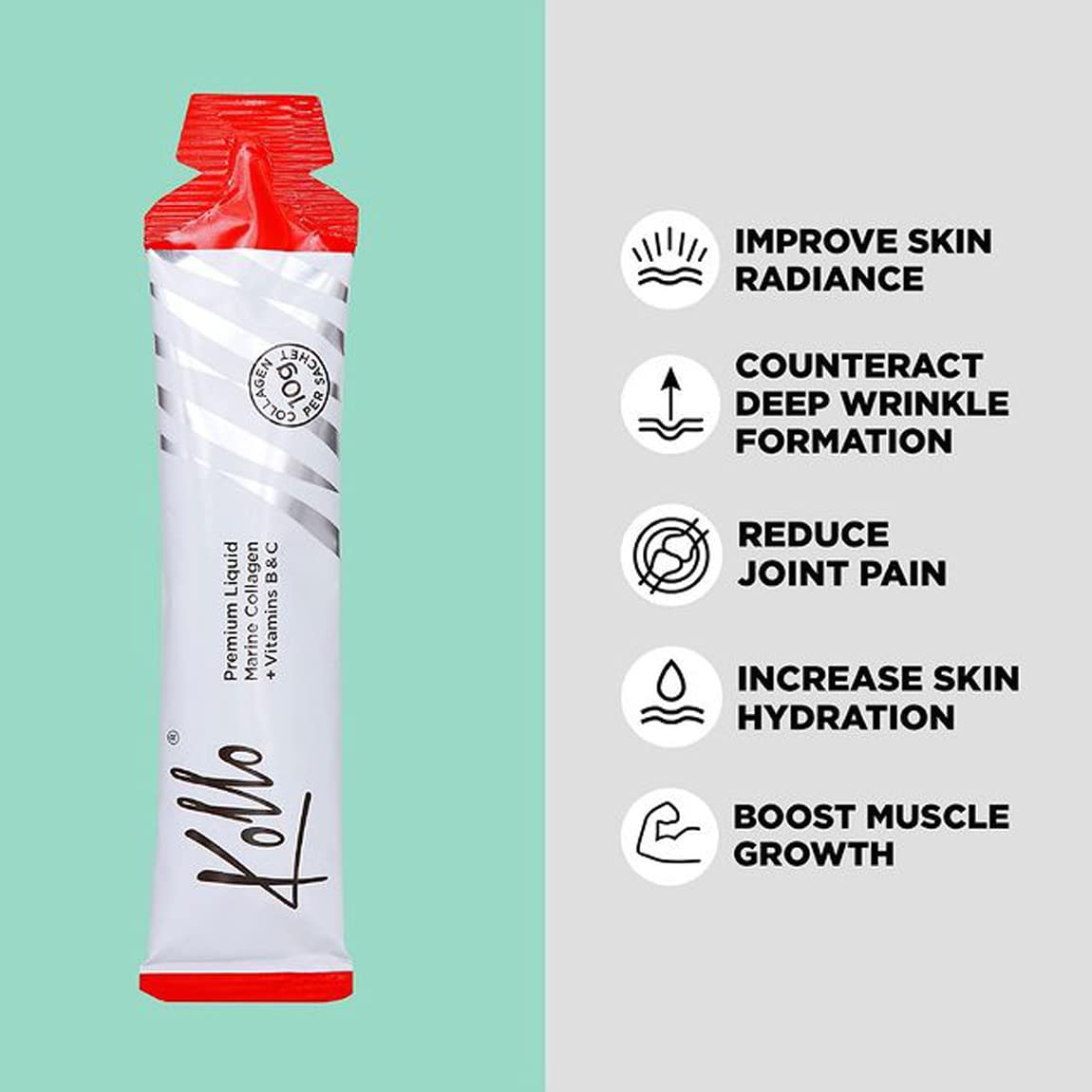 Kollo Premium Marine Collagen Liquid, 10,000 mg - Essential Proteins Collagen Peptides Kollo Au supplements