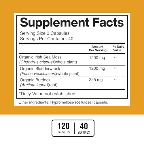 American Standard Supplements Irish Sea Moss 1200mg, Bladderwrack 1200mg American Standard Supplements Au supplements