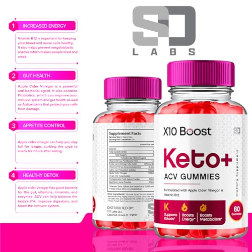 (2 Pack) X10 Boost Keto ACV Gummies Advanced Weight Loss, X10 Boost Keto S.O Labs Au supplements