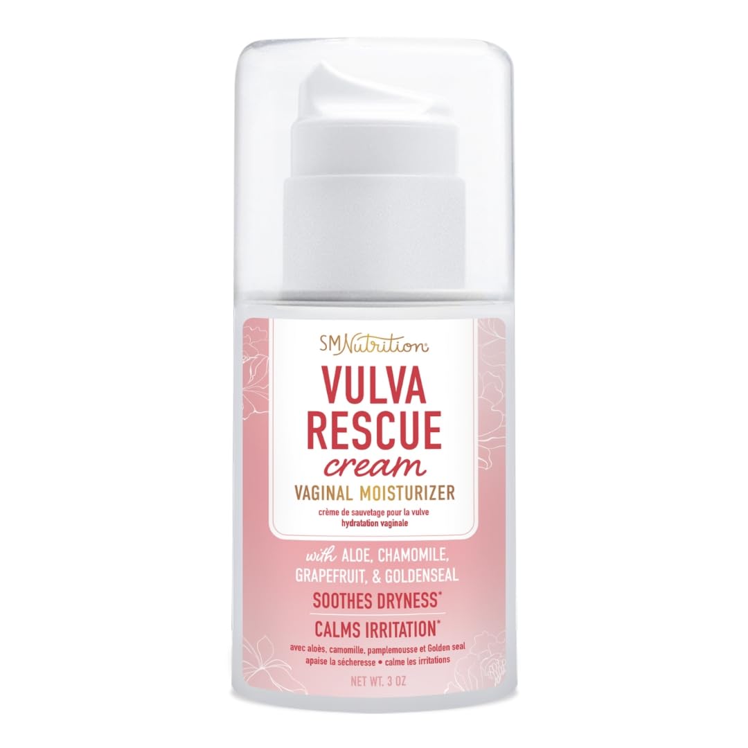 Vulva Rescue Moisturizer Cream | 3oz. PUMP | Soothes Vaginal Itch & Dryness | No Estrogen or Fragrance SMNutrition Au supplements