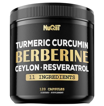 Berberine Supplement 14000mg Turmeric Curcumin 4500mg Trans-Resveratrol 4500mg Nuqiit Au supplements