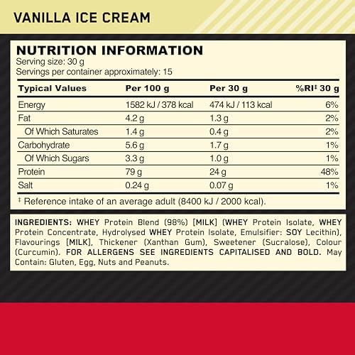 Optimum Nutrition Gold Standard 100% Whey Muscle Building and Recovery Protein Powder Optimum Nutrition Au supplements