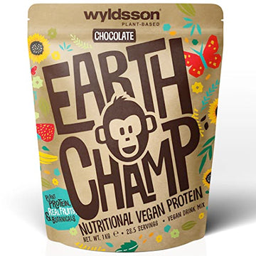 Vegan Protein Powders (1kg) - 28 Servings - EarthChamp by Wyldsson - Plant Based Chocolate Wyldsson Au supplements