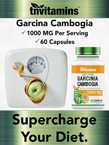 tnvitamins Garcinia Cambogia Extract Capsules (1000 MG x 60 Pills) with HCA & Chromium tnvitamins Au supplements