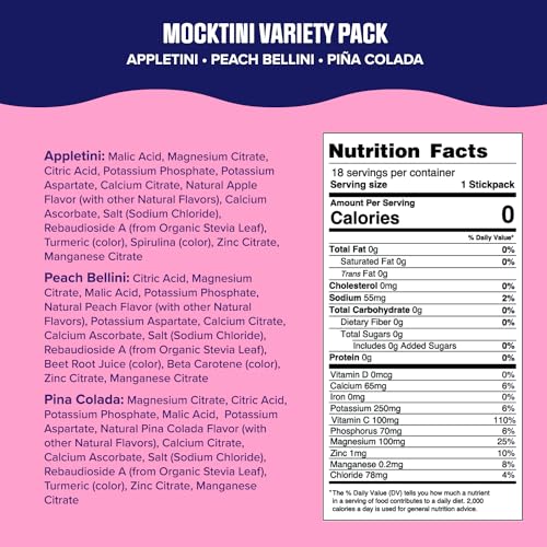 Ultima Replenisher Daily Electrolyte Drink Mix – Mocktini Variety, 18 Stickpacks – Hydration Ultima Replenisher Au supplements