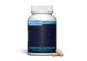 Blueprint Bryan Johnson Essential Capsules - Daily Multivitamin/Multimineral for Women and Men - Antioxidant Supplement with Calcium, Vitamin B1, Vitamin D, and Zinc - Vegan and Non GMO (30 Servings) Blueprint Bryan Johnson Au supplements