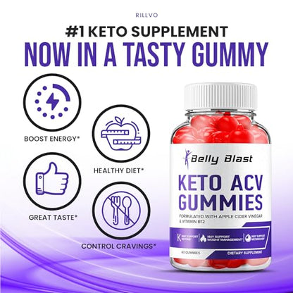 (2 Pack) Belly Blast Keto ACV Gummies - Keto Belly Blast ACV Advanced Formula Belly Blast RillvoUS supplements