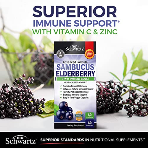 Elderberry with Zinc and Vitamin C for Adults - Immune Support Vitamins BioSchwartz Au supplements