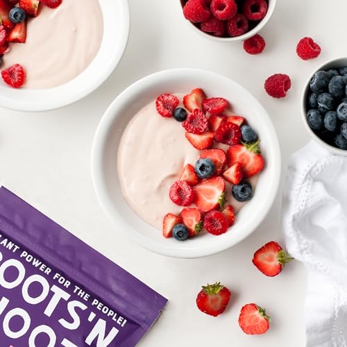 Roots 'n Shoots Vegan Protein, Shake, Berry Flavour, with Added B12, 26g Protein ROOTS 'N SHOOTS Au supplements