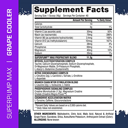 Gaspari Nutrition SuperPump MAX, The Ultimate Pre Workout Powder, Sustained Energy Gaspari Nutrition Au supplements