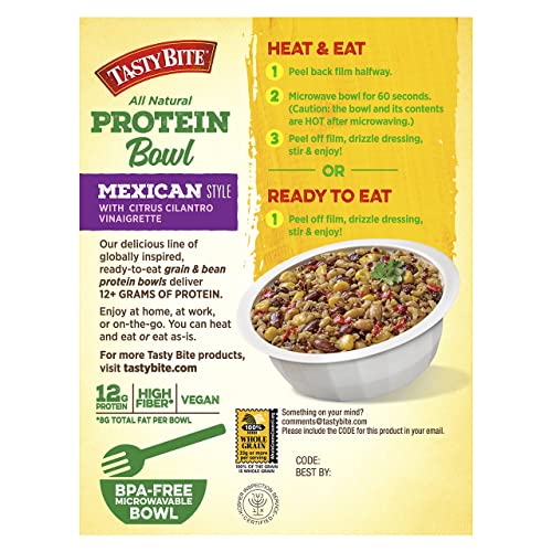 TASTY BITE Mexican Protein Bowl, 8.8 Ounce, Pack of 6, Ready to Eat, Microwaveable TASTY BITE Au supplements