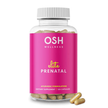 Ayurvedic Elite Prenatal Vitamins with Folate, Choline, Iron, Iodine & more | Made in USA | Optimal Bioavailability | Supports Baby's Growth and Brain Development | 30 Day Supply - OSH Wellness Freshly Moms Au supplements