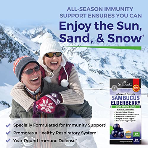 Elderberry with Zinc and Vitamin C for Adults - Immune Support Vitamins BioSchwartz Au supplements