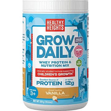 Grow Daily 3+ Shake Mix 7-serving Canister by Healthy Heights - Protein Powder (Vanilla) Healthy Height Au supplements