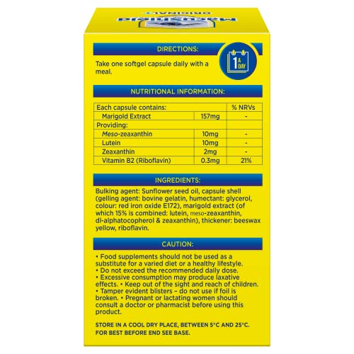 MacuShield Original Plus Capsules - 90 Day Pack, Eye Health Food Supplement containing Macushield Au supplements